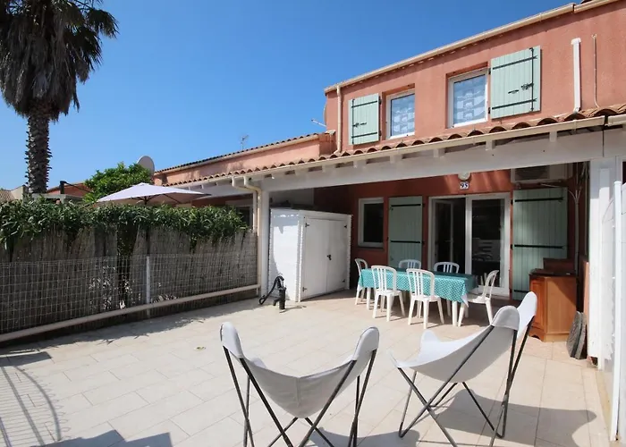 Agreable Maison De Climatisee, 2 Pour 5 Couchages, Securisee Avec Piscine Commune Le Clos De Socorro, 800m De La Lrcs95 Portiragnes
